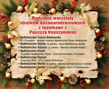 Rodzinne warsztaty stroików bożonarodzeniowych z leśnikami z puszczy knyszyńskiej
